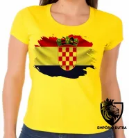 Baby look blusa Feminina bandeira Croacia croatia - Foto 2