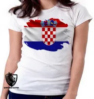 Baby look blusa Feminina bandeira Croacia croatia - Foto 5