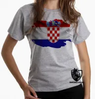 Baby look blusa Feminina bandeira Croacia croatia - Foto 6