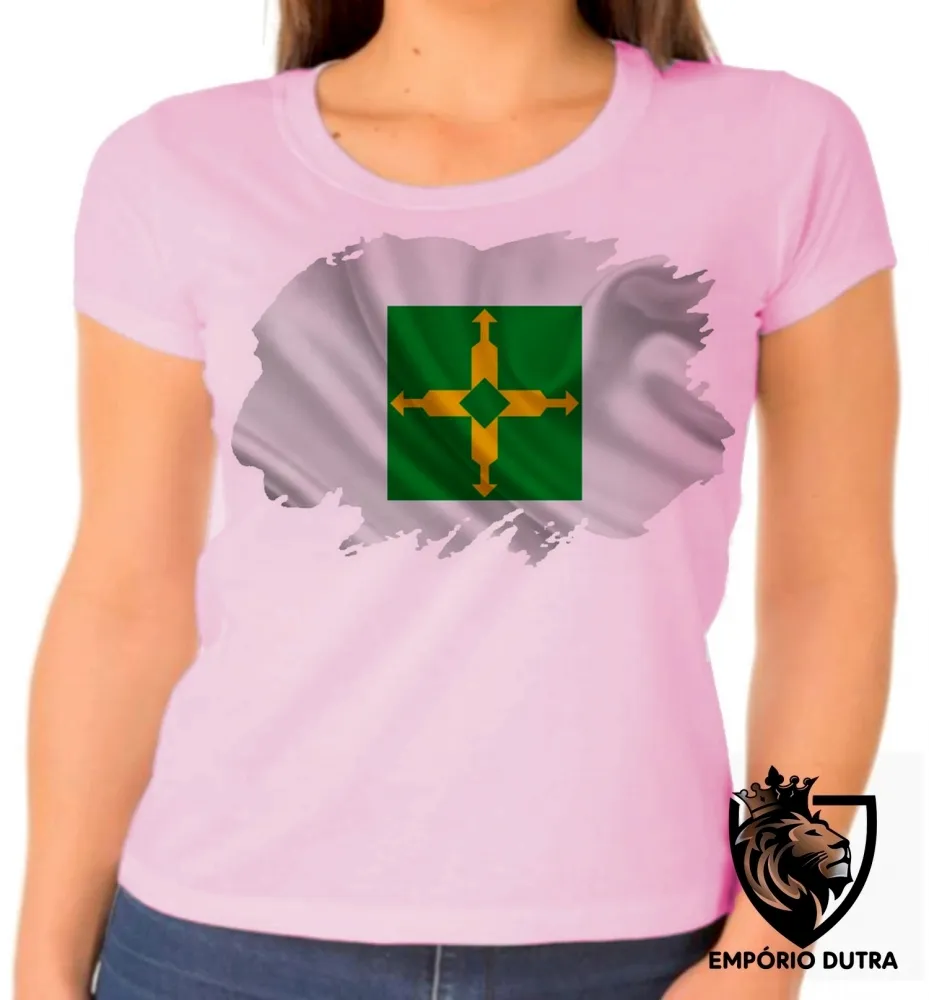 Baby look blusa Feminina bandeira distrito federal