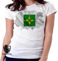 Baby look blusa Feminina bandeira distrito federal - Foto 6