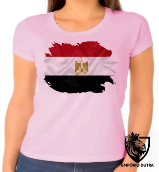 Baby look blusa Feminina bandeira Egito continente africa