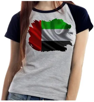 Baby look blusa Feminina bandeira Emirados Árabes Unidos - Foto 2