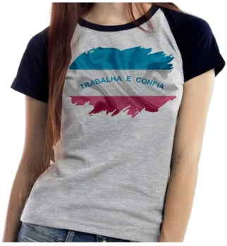 Baby look blusa Feminina bandeira espirito santo - Foto 2