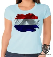 Baby look blusa Feminina bandeira Holanda netherlands - Foto 3