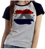 Baby look blusa Feminina bandeira Holanda netherlands - Foto 4