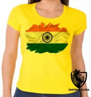 Baby look blusa Feminina bandeira Índia indiano - Foto 3