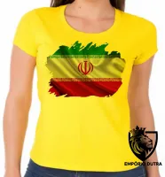 Baby look blusa Feminina bandeira Irã República Islâmica no Golfo - Foto 3