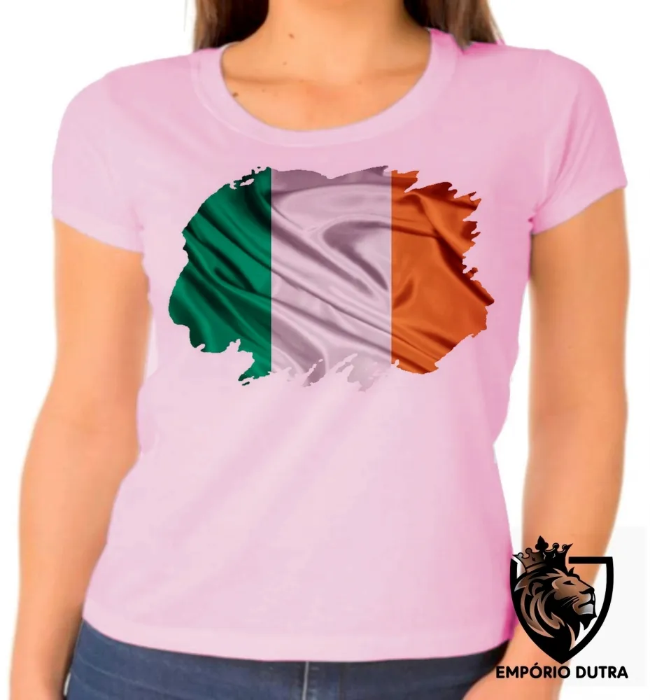 Baby look blusa Feminina bandeira Irlanda reino unido