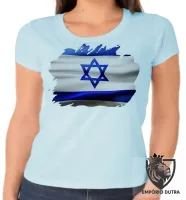 Baby look blusa Feminina bandeira Israel Oriente Médio - Foto 3