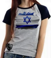 Baby look blusa Feminina bandeira Israel Oriente Médio - Foto 5