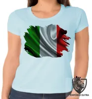 Baby look blusa Feminina bandeira Itália italiano europa - Foto 4