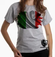 Baby look blusa Feminina bandeira Itália italiano europa - Foto 5
