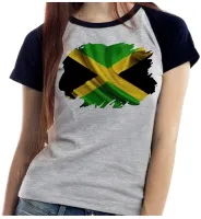 Baby look blusa Feminina bandeira Jamaica marley - Foto 2