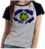Baby look blusa Feminina bandeira mato grosso - Foto 2