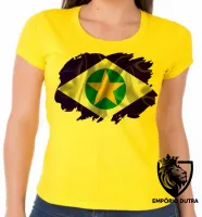 Baby look blusa Feminina bandeira mato grosso - Foto 3