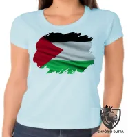 Baby look blusa Feminina bandeira Palestina - Foto 4