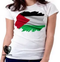 Baby look blusa Feminina bandeira Palestina - Foto 6