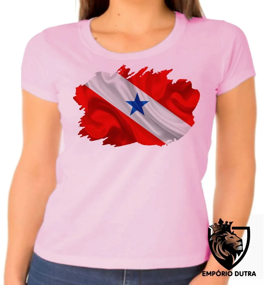 Baby look blusa Feminina bandeira Pará