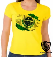 Baby look blusa Feminina bandeira Paraná - Foto 3
