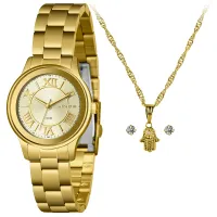 RELOGIO DRESS FEMININO ANALOGICO LRGH206L34 DOURADO