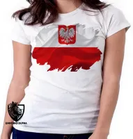 Baby look blusa Feminina bandeira Polônia - Foto 5
