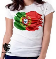 Baby look blusa Feminina bandeira Portugal - Foto 6