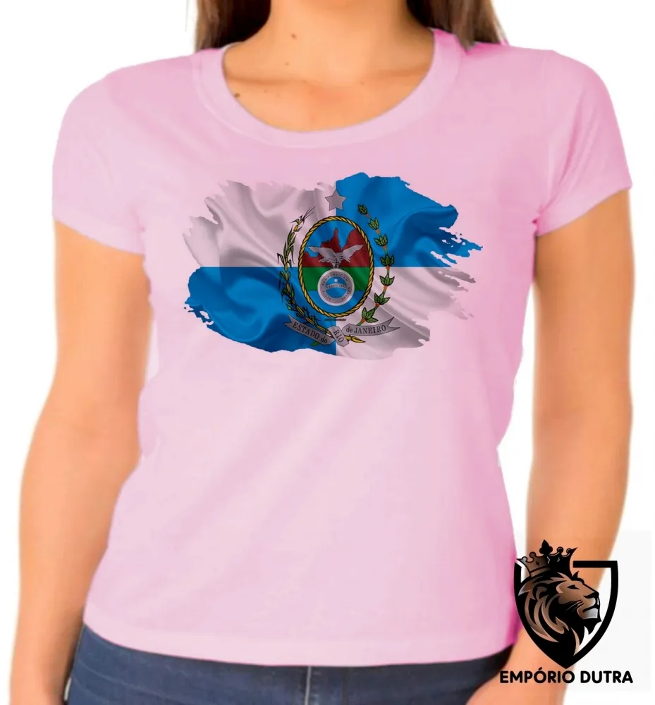 Baby look blusa Feminina bandeira rio de janeiro