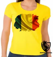 Baby look blusa Feminina bandeira Romênia - Foto 3