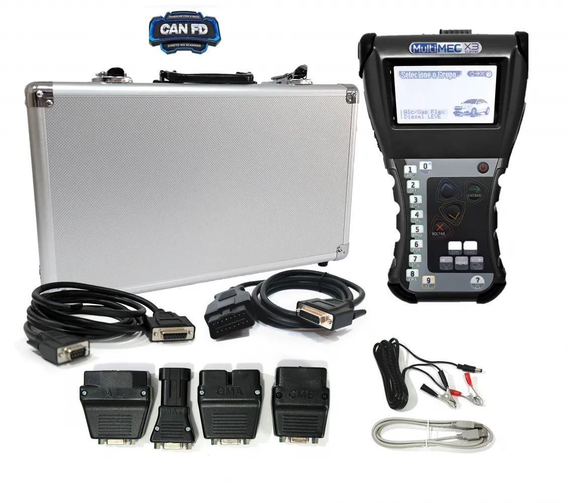 Scanner Automotivo para Diagnostico com maleta  Multimec X3 Black