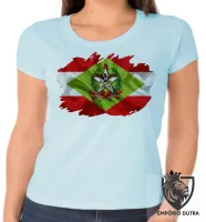 Baby look blusa Feminina bandeira santa catarina - Foto 4