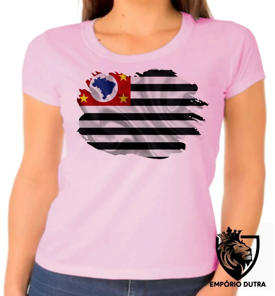Baby look blusa Feminina bandeira são paulo