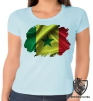 Baby look blusa Feminina bandeira Senegal africa - Foto 4