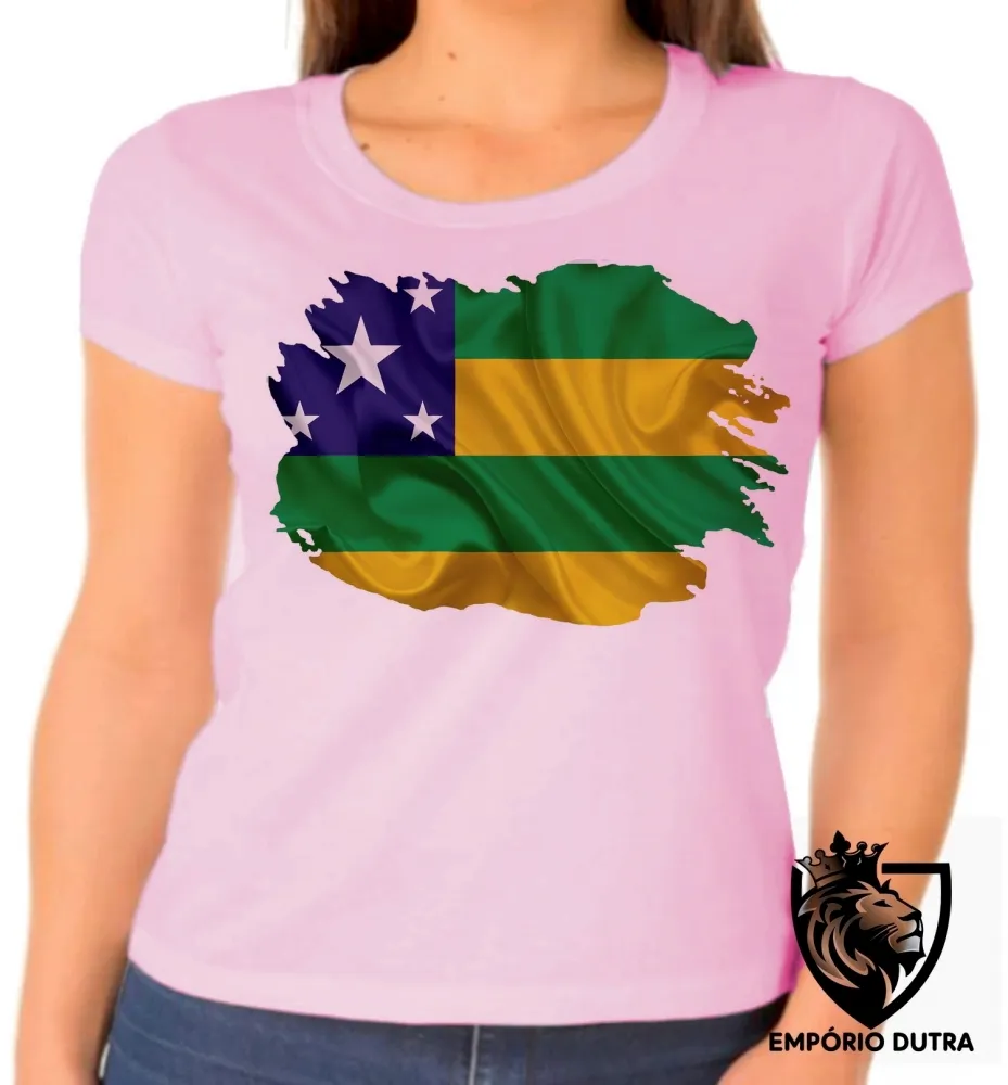Baby look blusa Feminina bandeira Sergipe