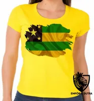 Baby look blusa Feminina bandeira Sergipe - Foto 3