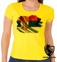 Baby look blusa Feminina bandeira SÉRVIA País nos Balcãs - Foto 3