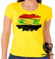 Baby look blusa Feminina bandeira siria República Árabe - Foto 3