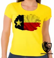 Baby look blusa Feminina bandeira texas estados unidos - Foto 3