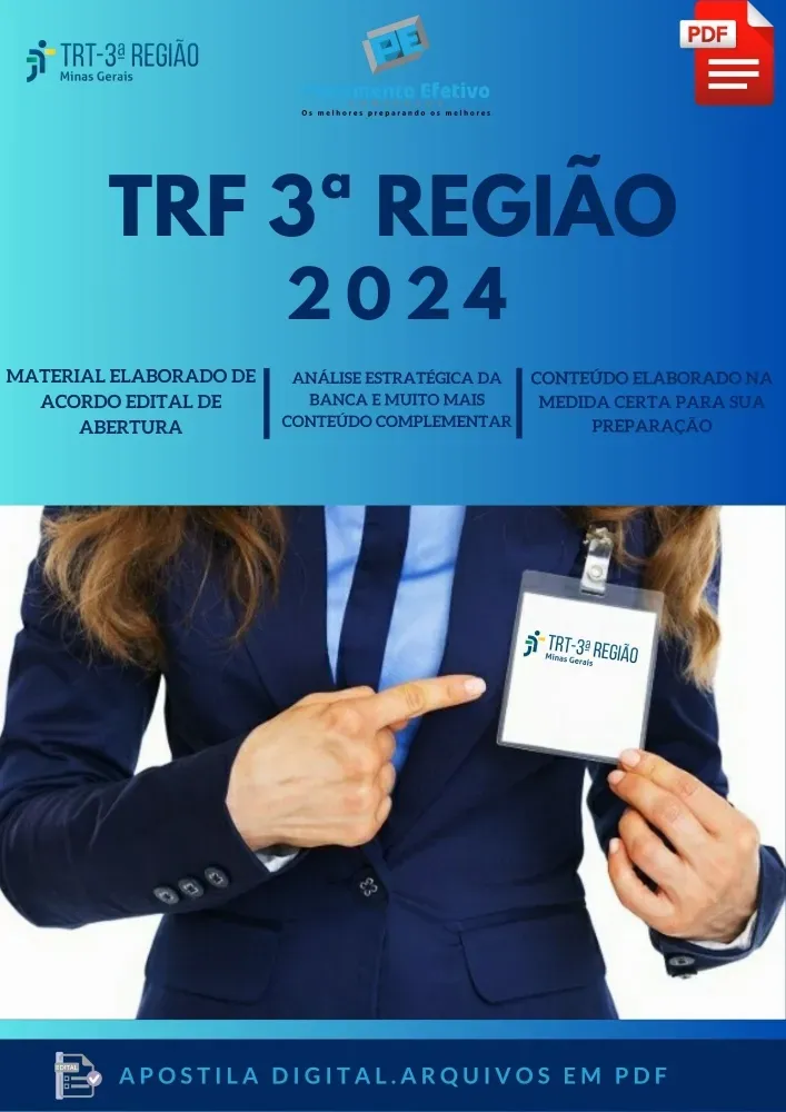 Apostila TRF 3ª Região Técnico  Área Administrativa  2024