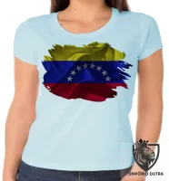Baby look blusa Feminina bandeira Venezuela - Foto 4