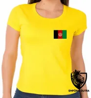 Baby look blusa Feminina bandeira Afeganistão - Foto 3