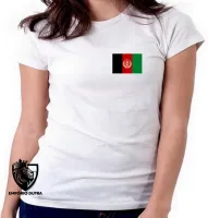 Baby look blusa Feminina bandeira Afeganistão - Foto 6