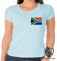 Baby look blusa Feminina bandeira Africa do sul - Foto 2