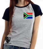 Baby look blusa Feminina bandeira Africa do sul - Foto 4