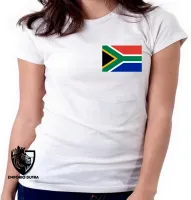 Baby look blusa Feminina bandeira Africa do sul - Foto 5