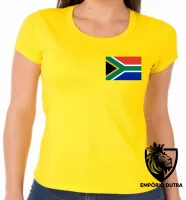 Baby look blusa Feminina bandeira Africa do sul - Foto 6