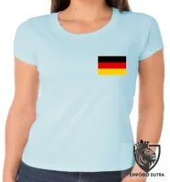 Baby look blusa Feminina bandeira Alemanha germany - Foto 2