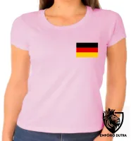 Baby look blusa Feminina bandeira Alemanha germany - Foto 4