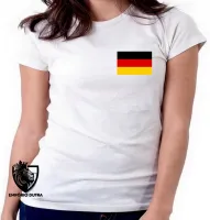 Baby look blusa Feminina bandeira Alemanha germany - Foto 6
