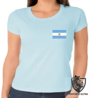 Baby look blusa Feminina bandeira Argentina america do sul - Foto 3
